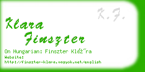 klara finszter business card